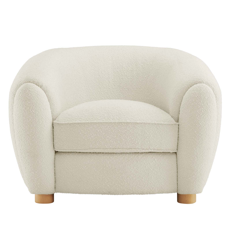 Abundant Boucle Upholstered Fabric Armchair by Modway