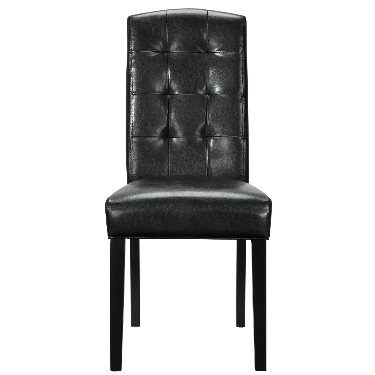 Perdure Dining Vinyl Side Chair Black by Modway