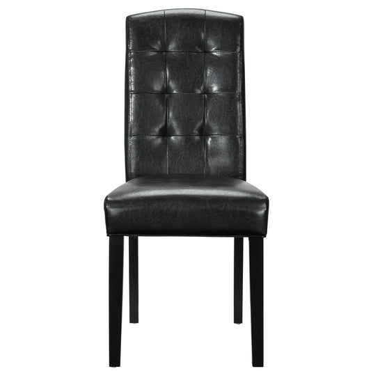 Perdure Dining Vinyl Side Chair Black by Modway