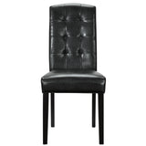 Perdure Dining Vinyl Side Chair Black by Modway