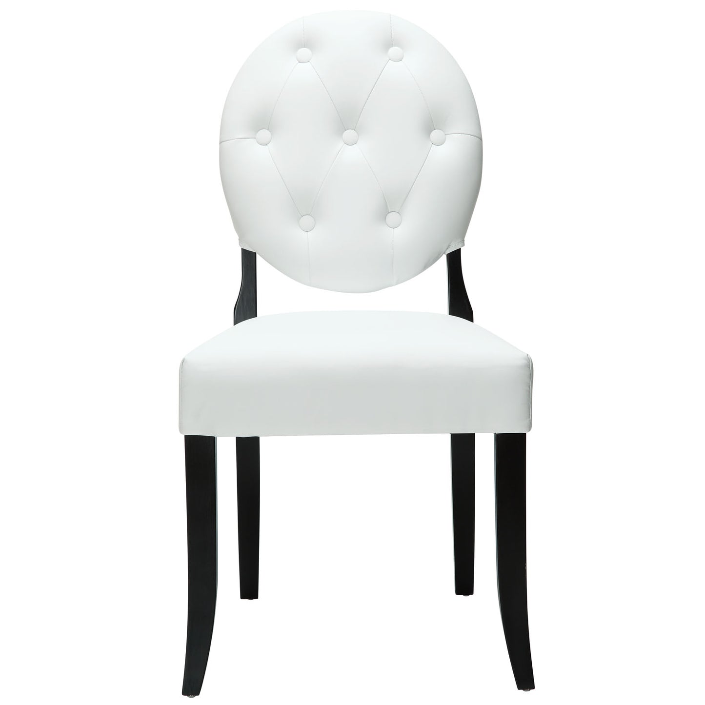Button Dining Vinyl Side Chair by Modway