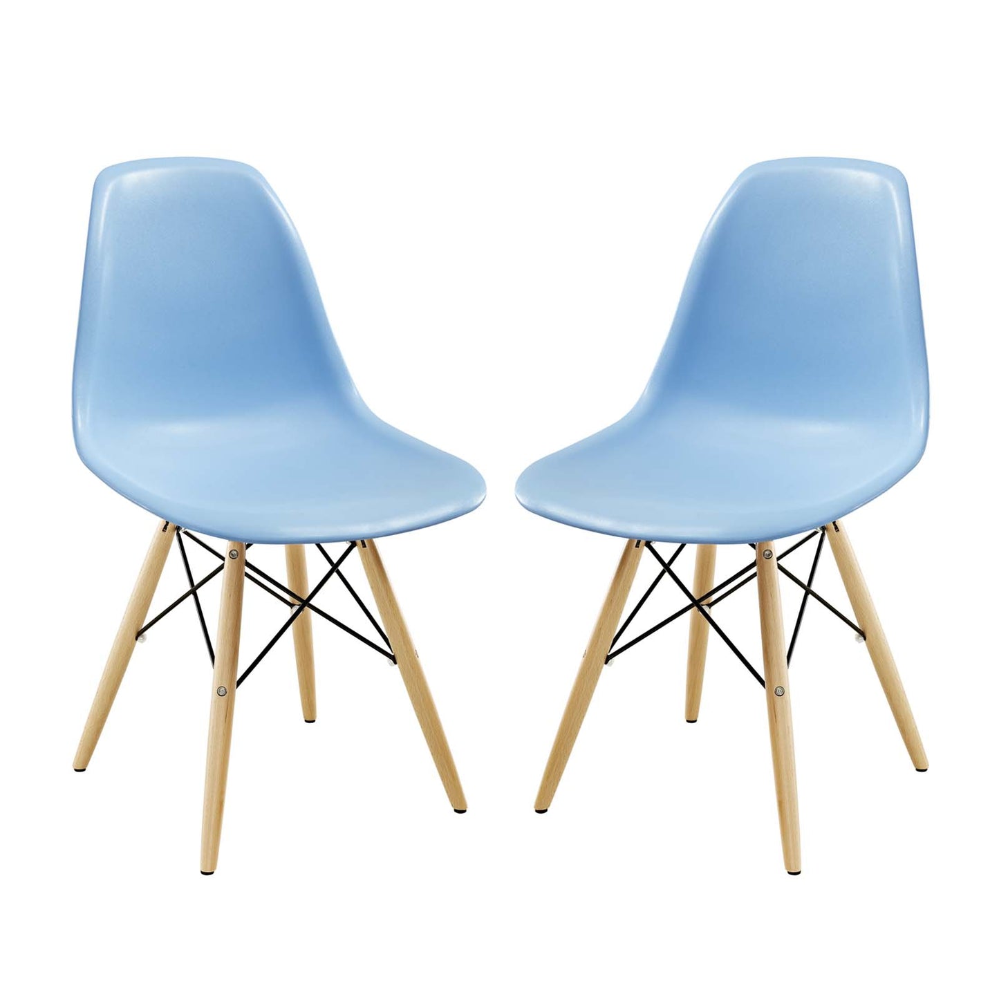 Pyramid Dining Side Chairs Set of 2 by Modway