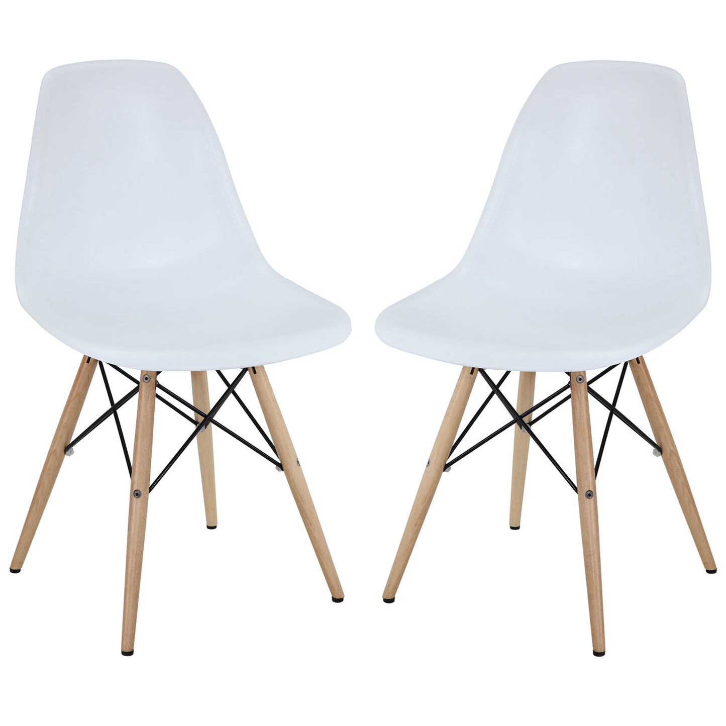 Pyramid Dining Side Chairs Set of 2 by Modway
