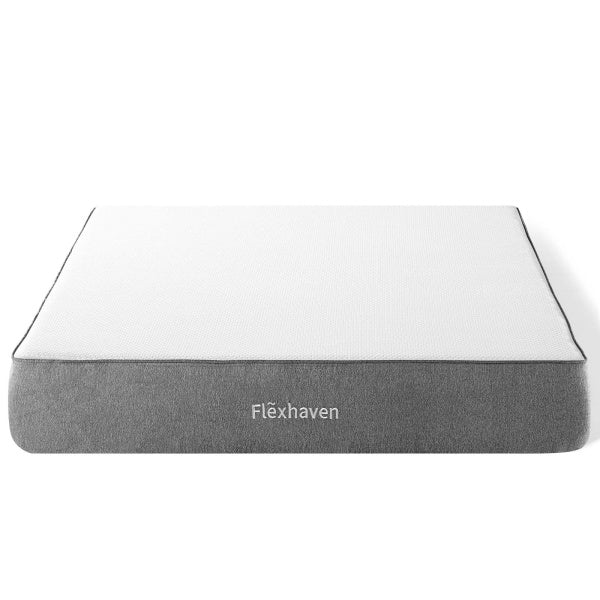 Flexhaven 10" Full Memory Mattress in White by Modway