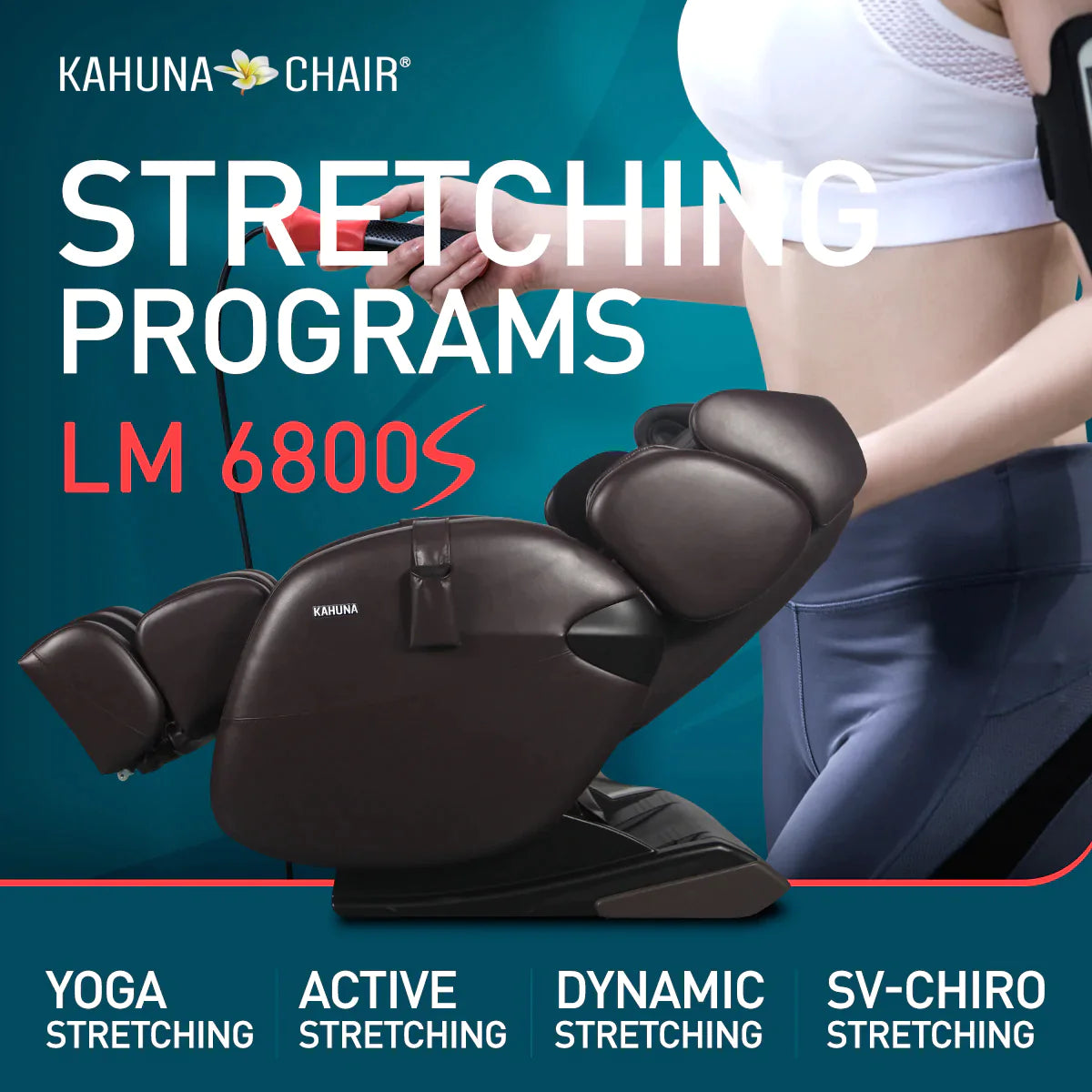 Kahuna Massage Chair Space Saving Zero Gravity Full Body Recliner LM-6800S Black