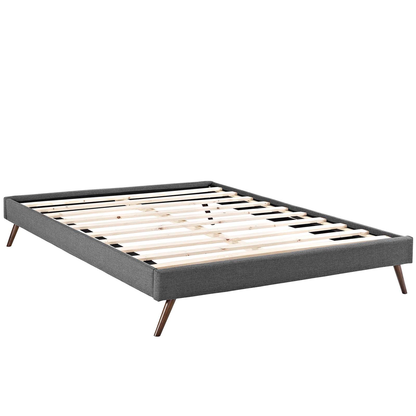Loryn Full Fabric Bed Frame with Round Splayed Legs | Polyester by Modway