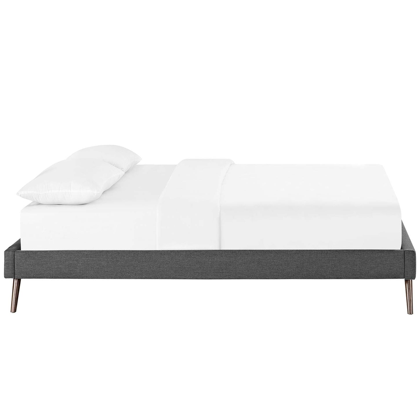 Loryn Full Fabric Bed Frame with Round Splayed Legs | Polyester by Modway