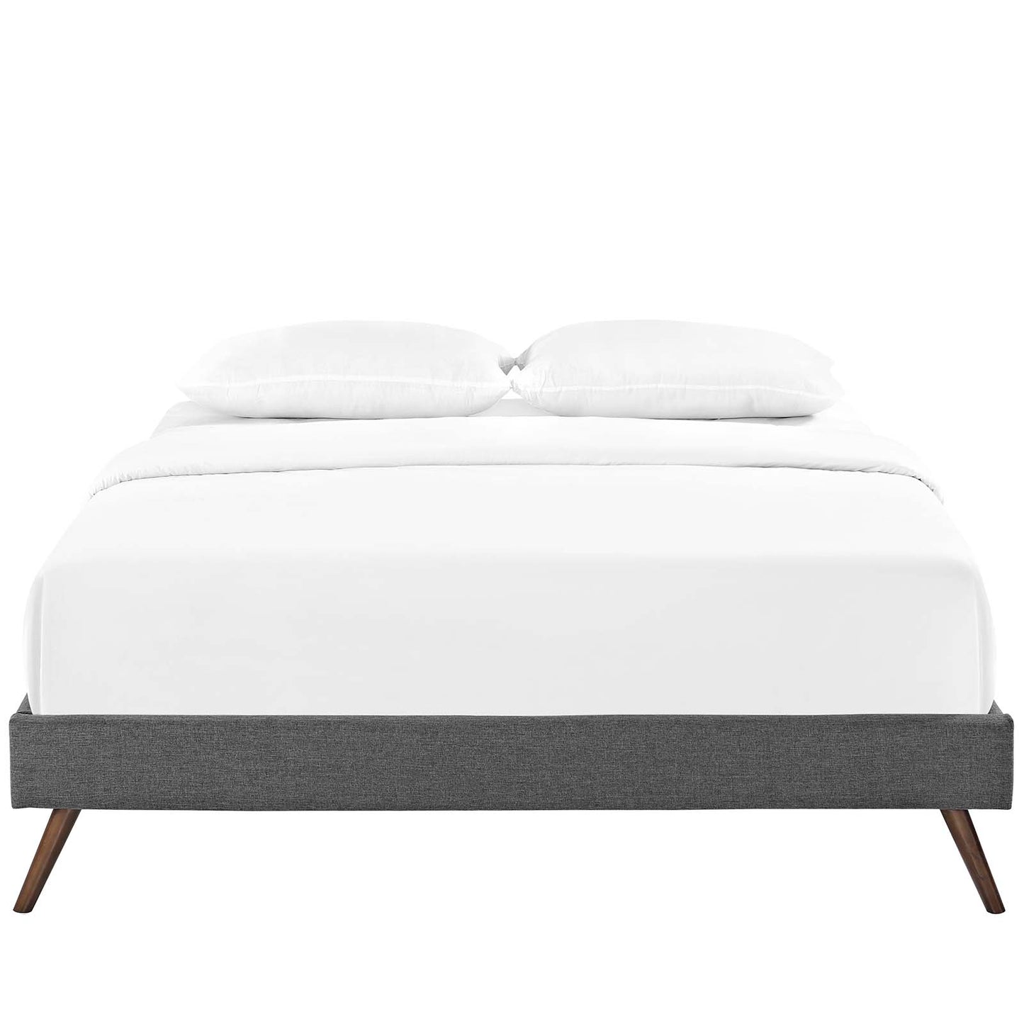Loryn Full Fabric Bed Frame with Round Splayed Legs | Polyester by Modway