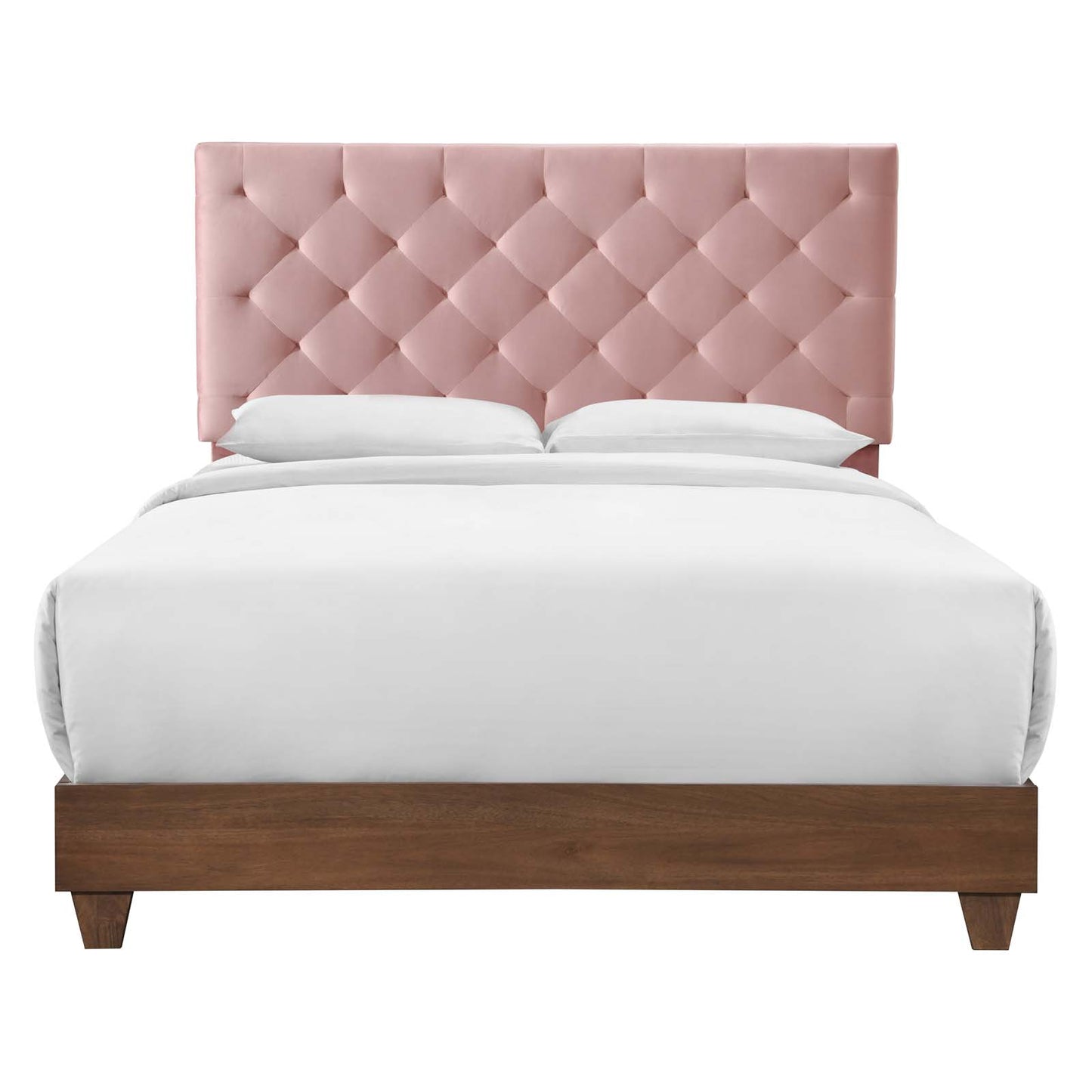 Rhiannon Diamond Tufted Upholstered Performance Velvet Queen Bed by Modway