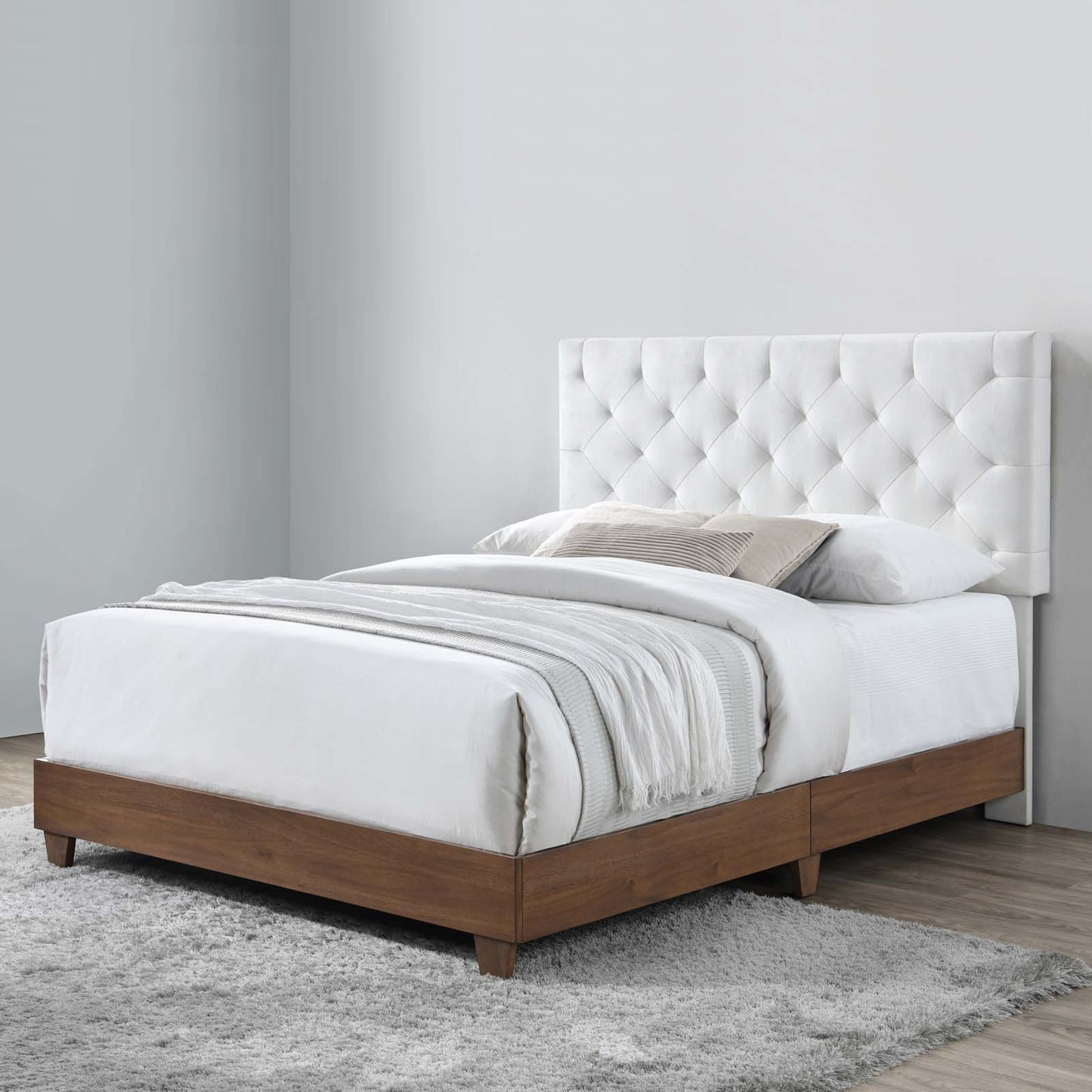 Rhiannon Diamond Tufted Upholstered Performance Velvet Queen Bed by Modway