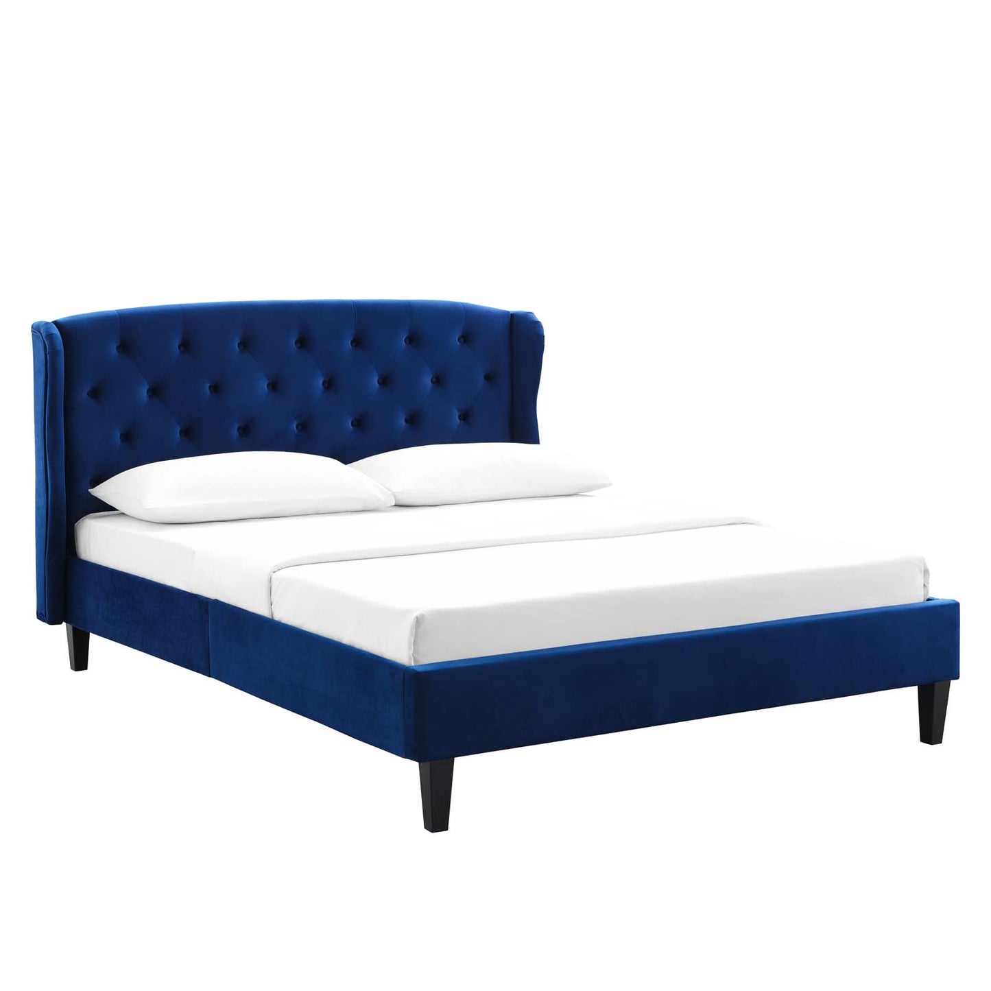 Penelope Tufted Wingback Queen Performance Velvet Platform Bed by Modway