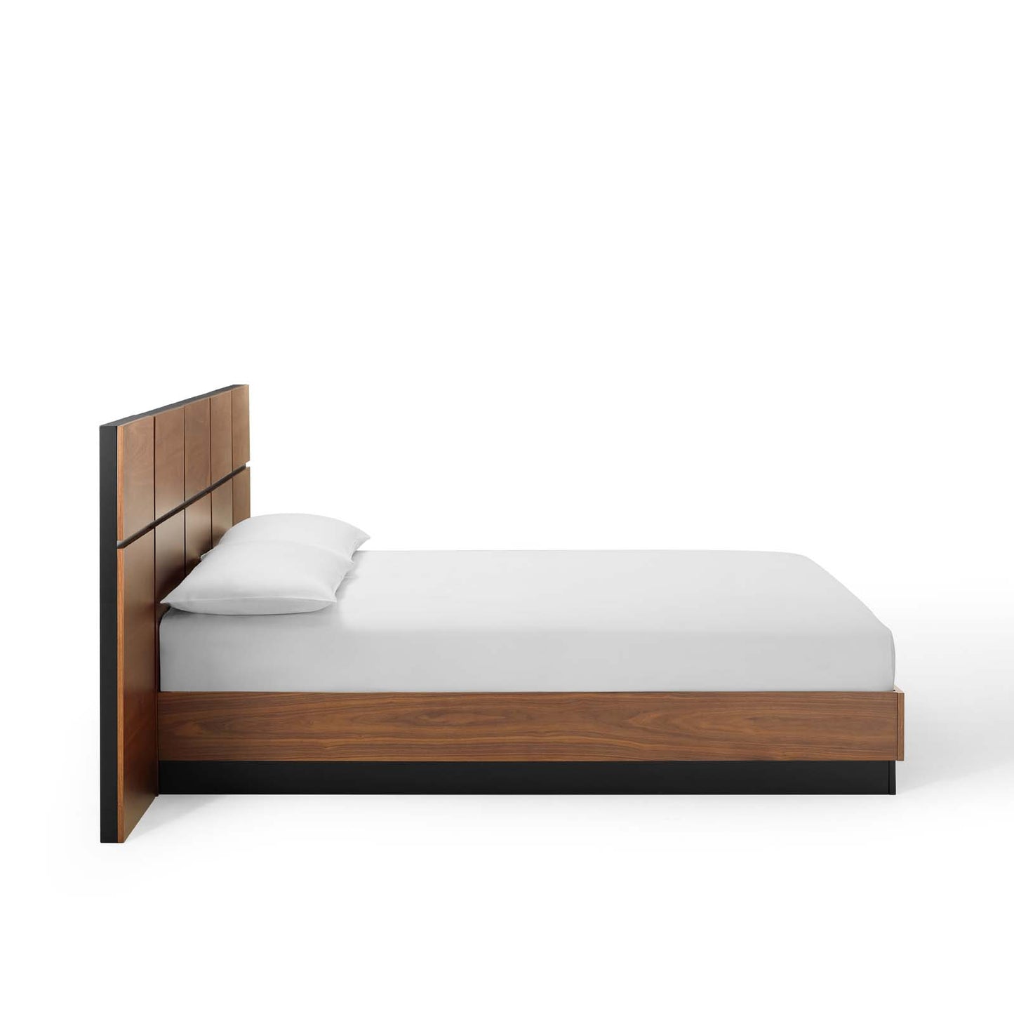Caima Queen Platform Bed Walnut by Modway