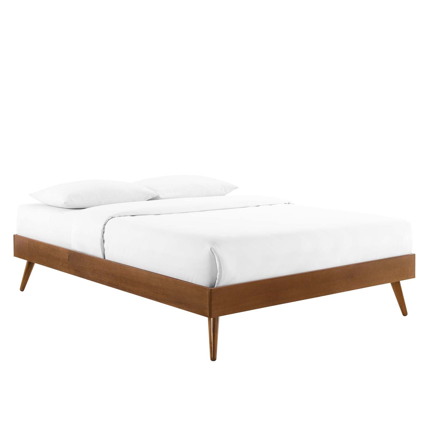 Margo King Wood Platform Bed Frame Walnut by Modway