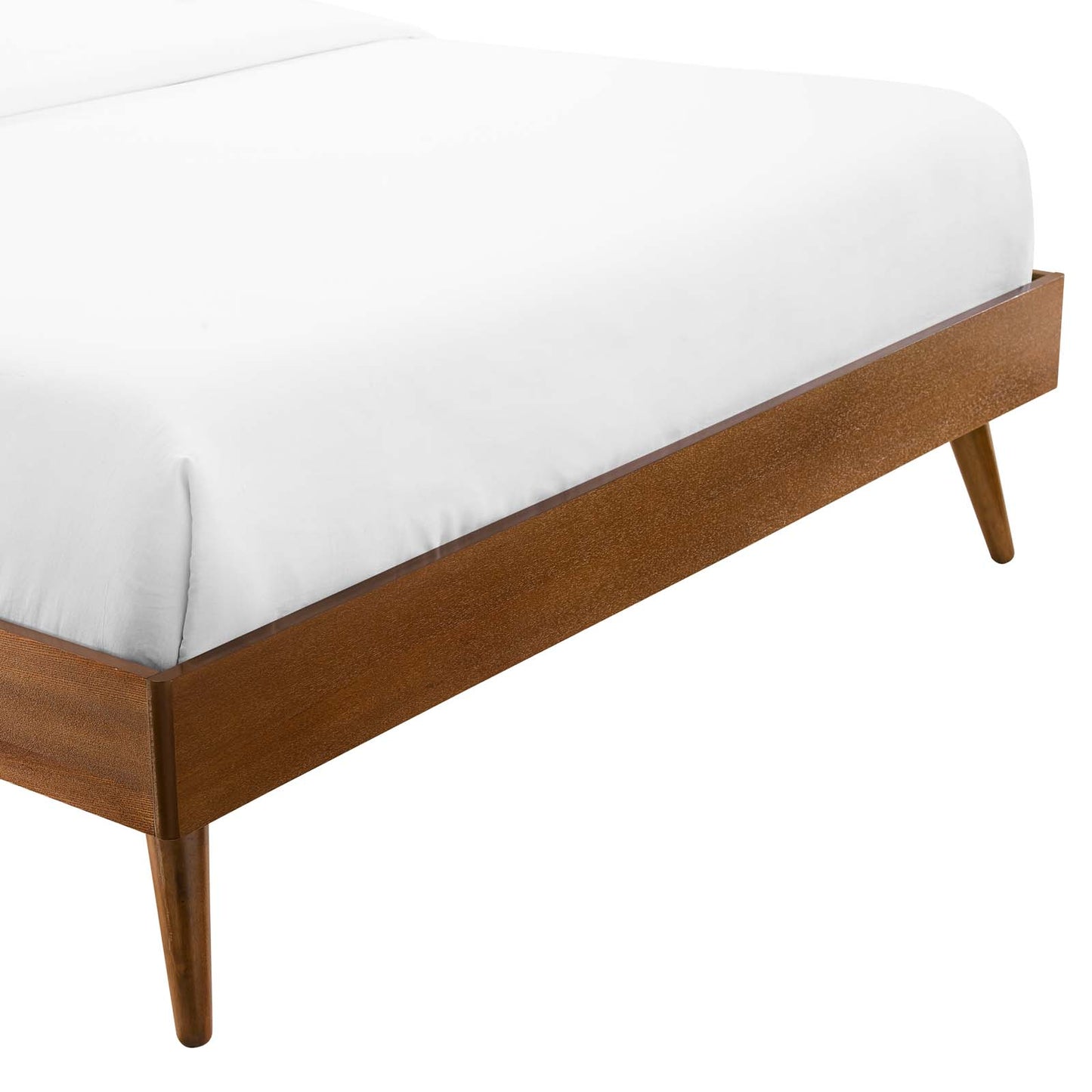 Margo King Wood Platform Bed Frame Walnut by Modway