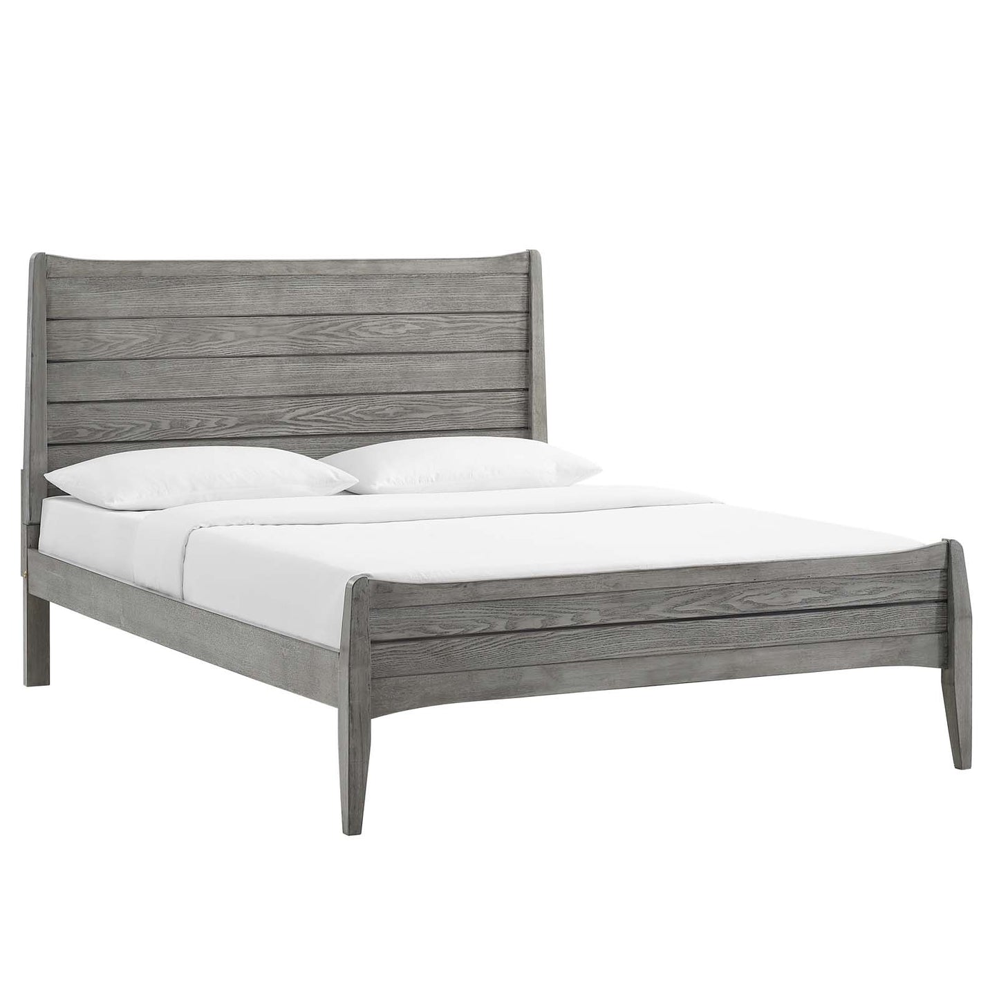 Georgia Full Wood Platform Bed Gray by Modway
