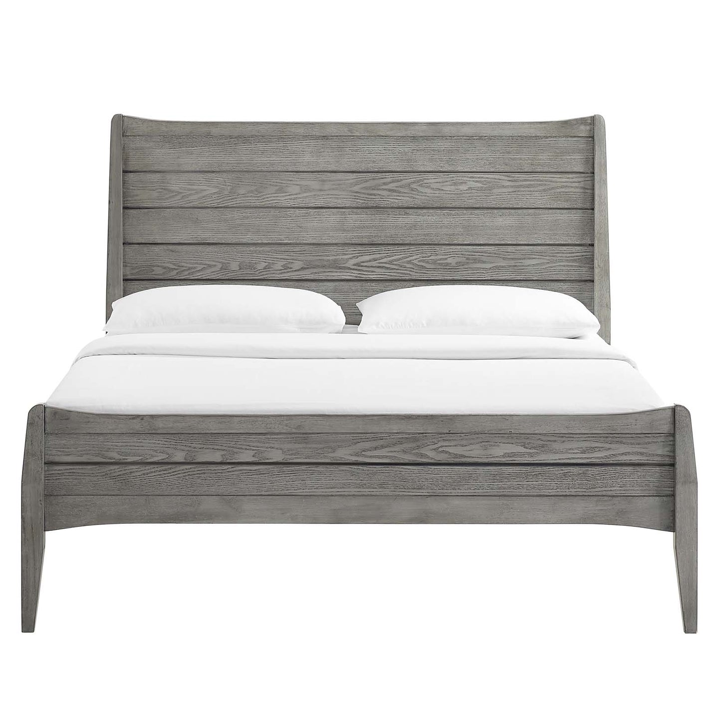 Georgia Full Wood Platform Bed Gray by Modway