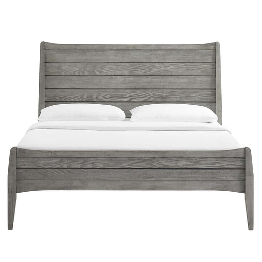 Georgia Full Wood Platform Bed Gray by Modway