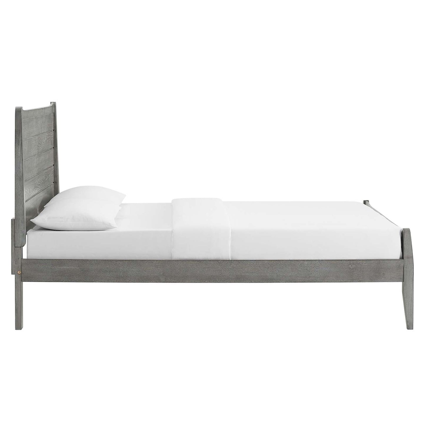 Georgia Full Wood Platform Bed Gray by Modway