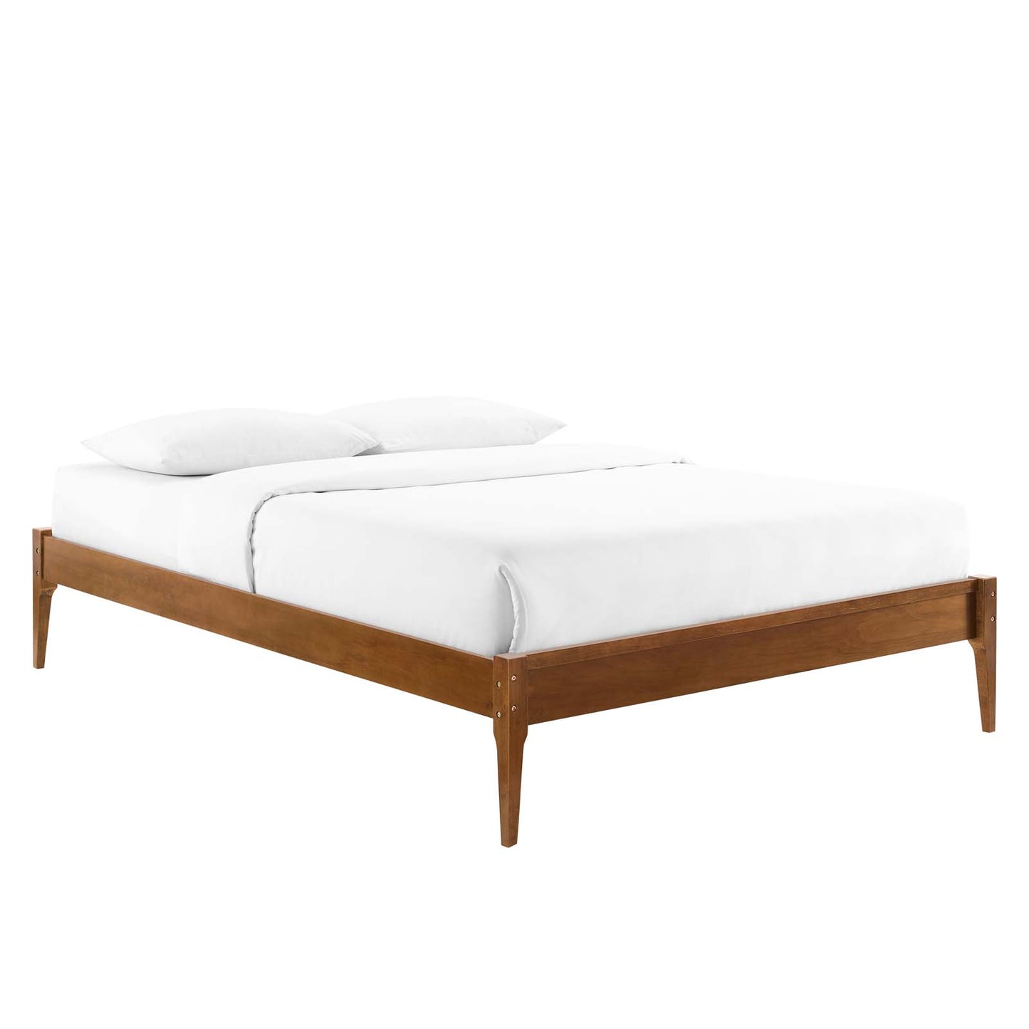 June Full Wood Platform Bed Frame Walnut by Modway
