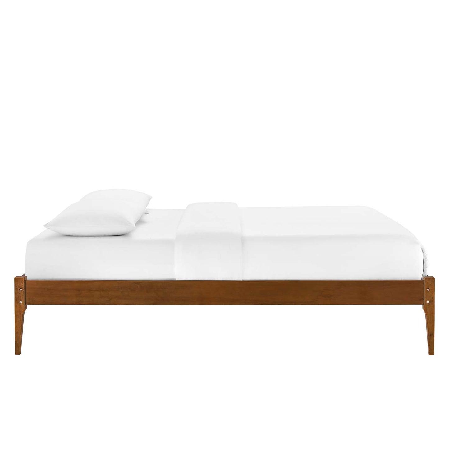 June Full Wood Platform Bed Frame Walnut by Modway