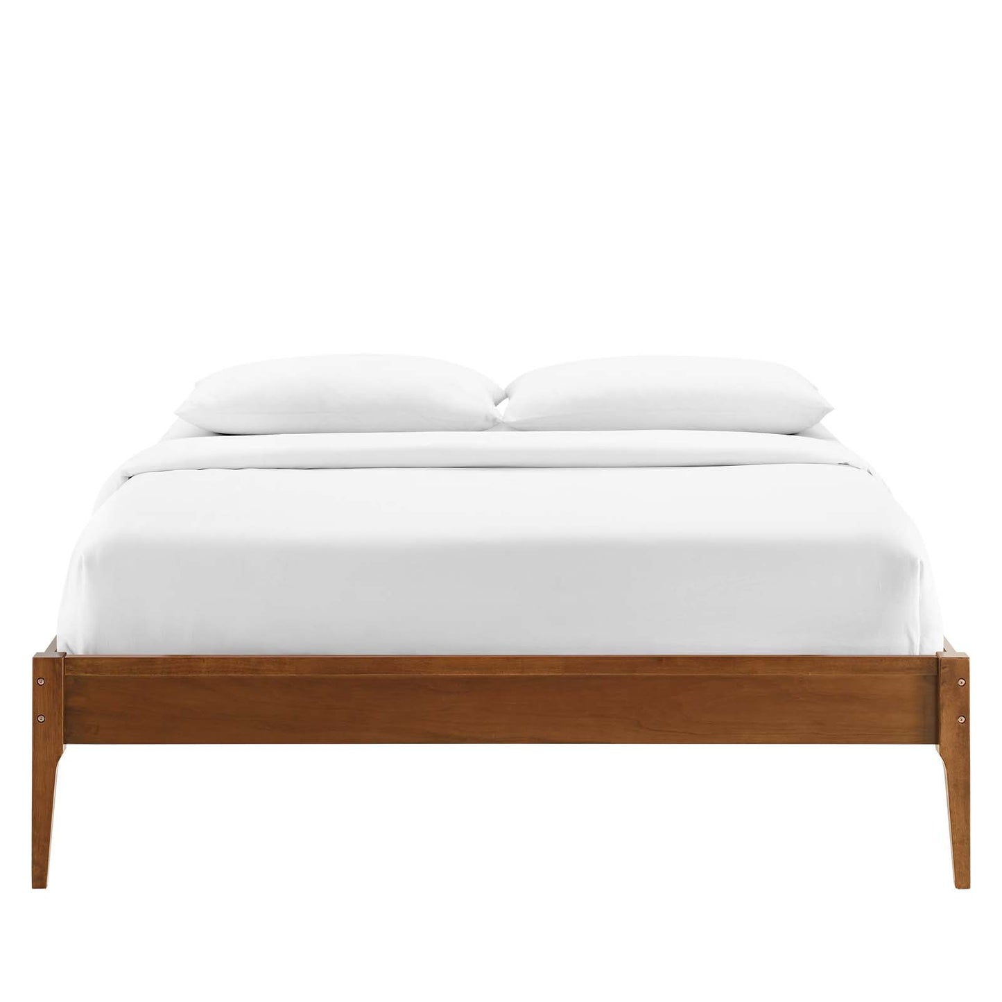 June Full Wood Platform Bed Frame Walnut by Modway