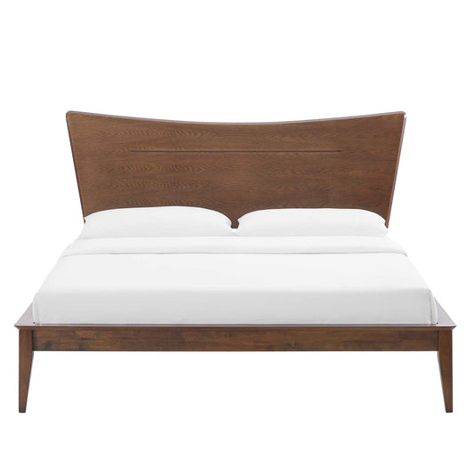 Astra Full Wood Platform Bed Walnut by Modway
