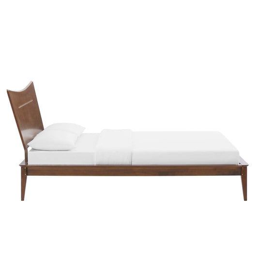 Astra King Wood Platform Bed Walnut by Modway