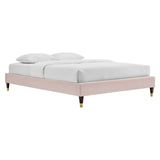 Harlow Twin Performance Velvet Platform Bed Frame by Modway