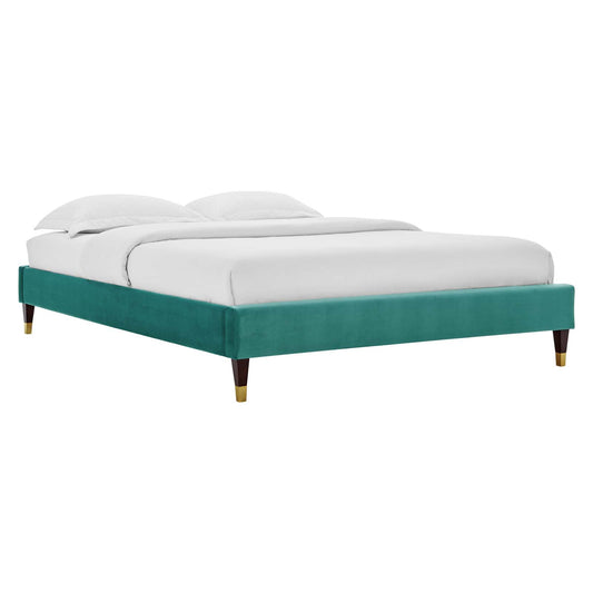 Harlow Queen Performance Velvet Platform Bed Frame by Modway