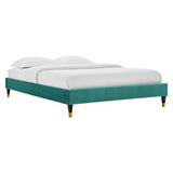 Harlow Queen Performance Velvet Platform Bed Frame by Modway