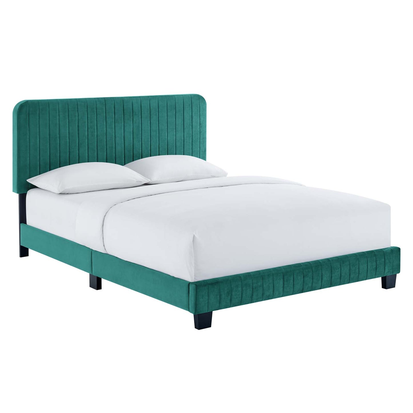 Celine Channel Tufted Performance Velvet King Platform Bed by Modway