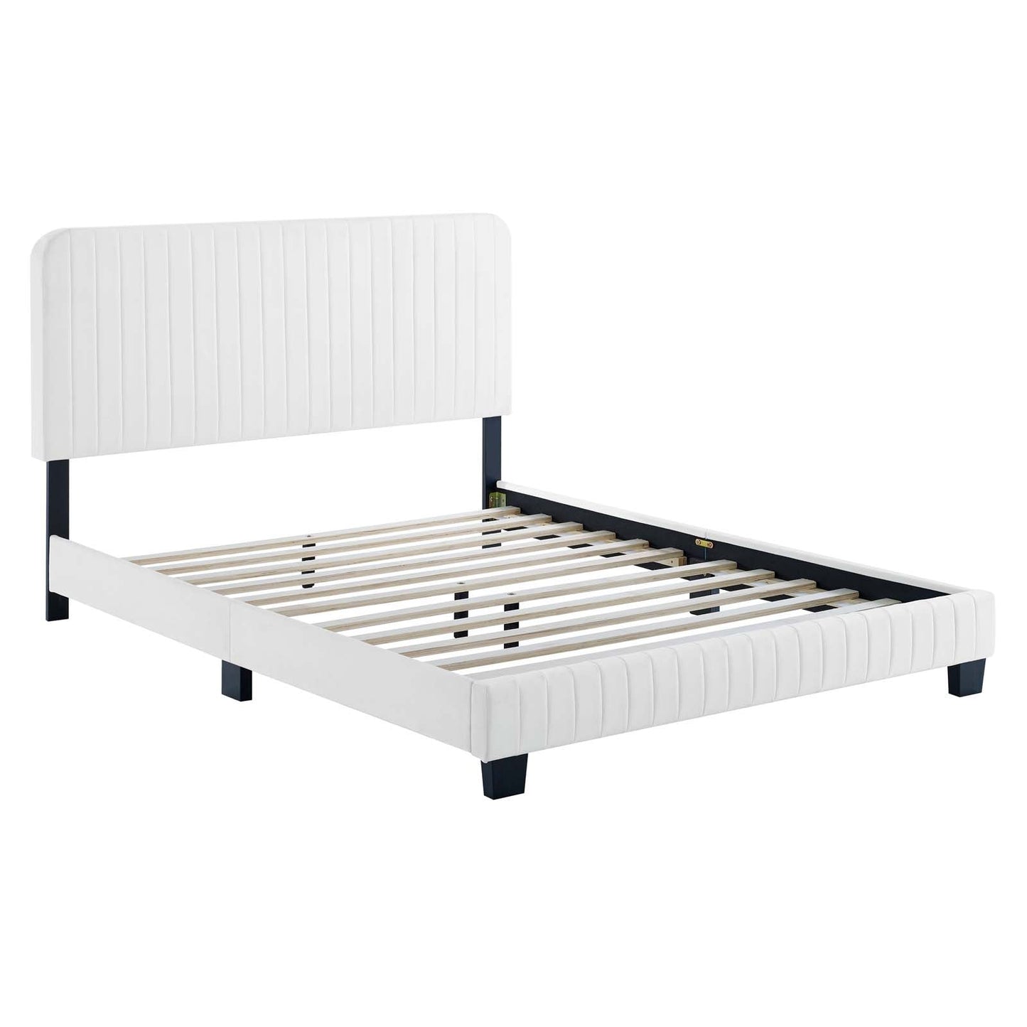 Celine Channel Tufted Performance Velvet Queen Platform Bed by Modway