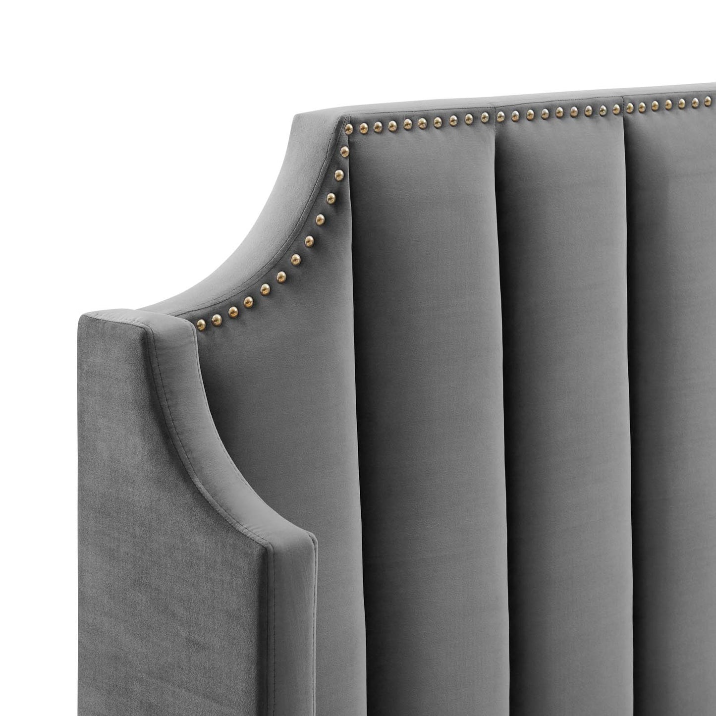 Daniella Performance Velvet Queen Platform Bed by Modway