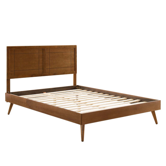 Marlee Twin Wood Platform Bed With Splayed Legs Walnut by Modway