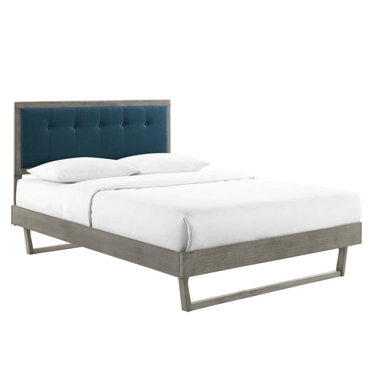 Willow King Wood Platform Bed With Angular Frame by Modway