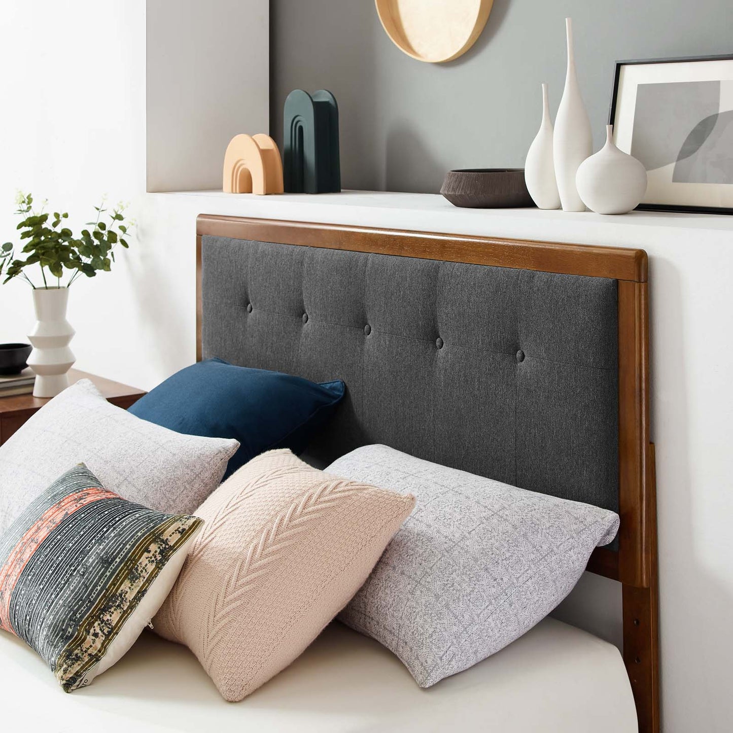 Willow King Wood Platform Bed With Angular Frame by Modway