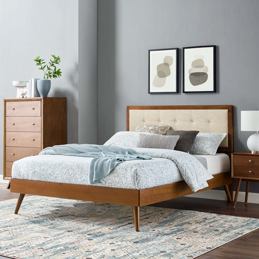 Willow Twin Wood Platform Bed With Splayed Legs by Modway