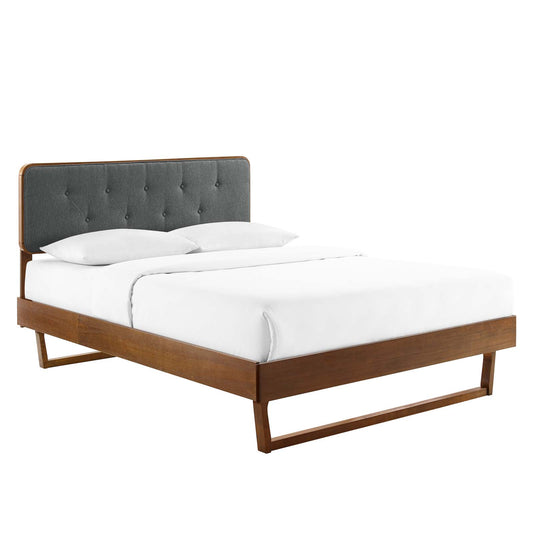 Bridgette King Wood Platform Bed With Angular Frame by Modway