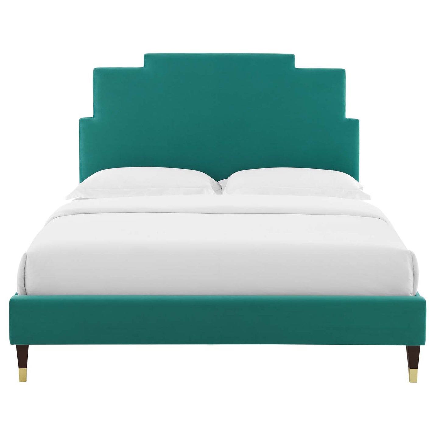 Lindsey Performance Velvet Queen Platform Bed by Modway