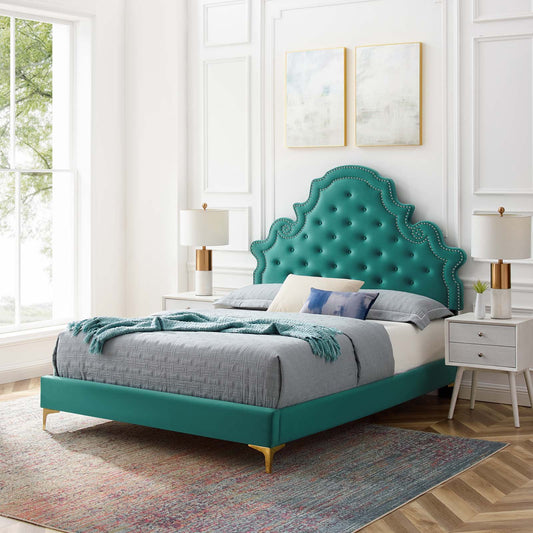 Gwyneth Tufted Performance Velvet Twin Platform Bed by Modway