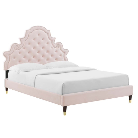 Gwyneth Tufted Performance Velvet King Platform Bed by Modway