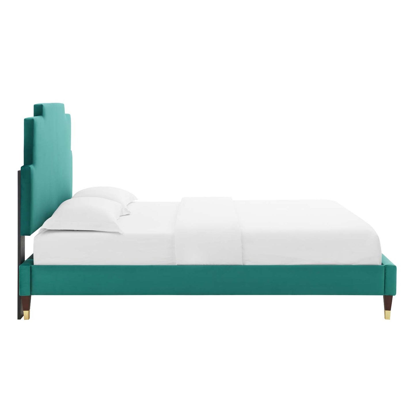 Lindsey Performance Velvet Twin Platform Bed by Modway