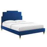 Lindsey Performance Velvet King Platform Bed by Modway