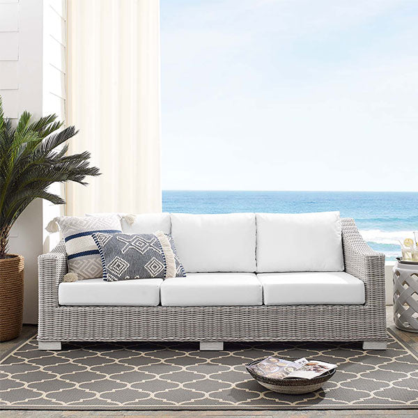 Conway Sunbrella Outdoor Patio Wicker Rattan Sofa by Modway