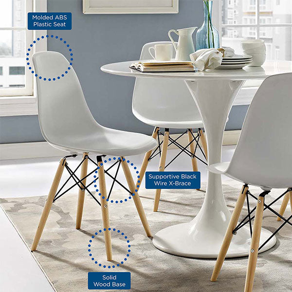 Pyramid Dining Side Chairs Set of 2 by Modway