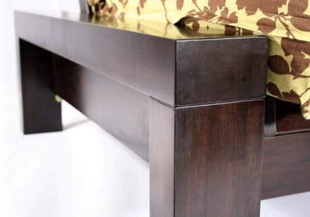 Rockwell Black Walnut Full Wall Hugger Futon Frame (KD) - Futons 4 Less