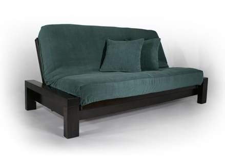 Rockwell Black Walnut Full Wall Hugger Futon Frame (KD) - Futons 4 Less