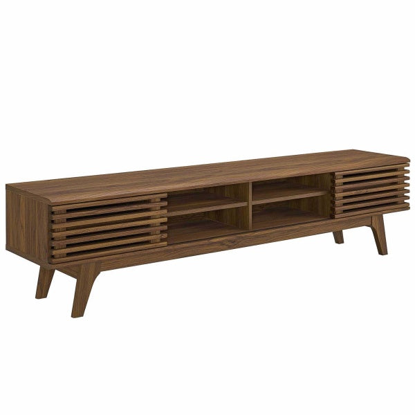 Render 70" Entertainment Center TV Stand in Walnut Walnut by Modway