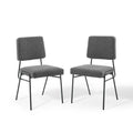 Craft Dining Side Chair Upholstered Fabric Set of 2 | Polyester by Modway