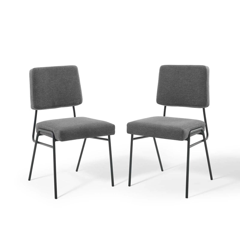 Craft Dining Side Chair Upholstered Fabric Set of 2 | Polyester by Modway